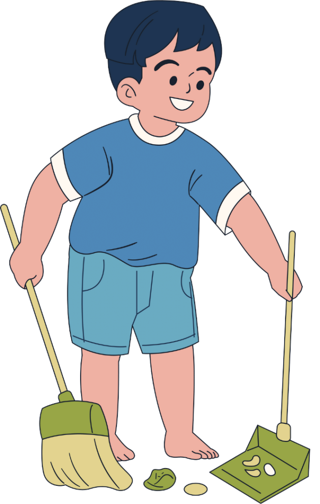 Education positive, réparer ses erreurs en balayant