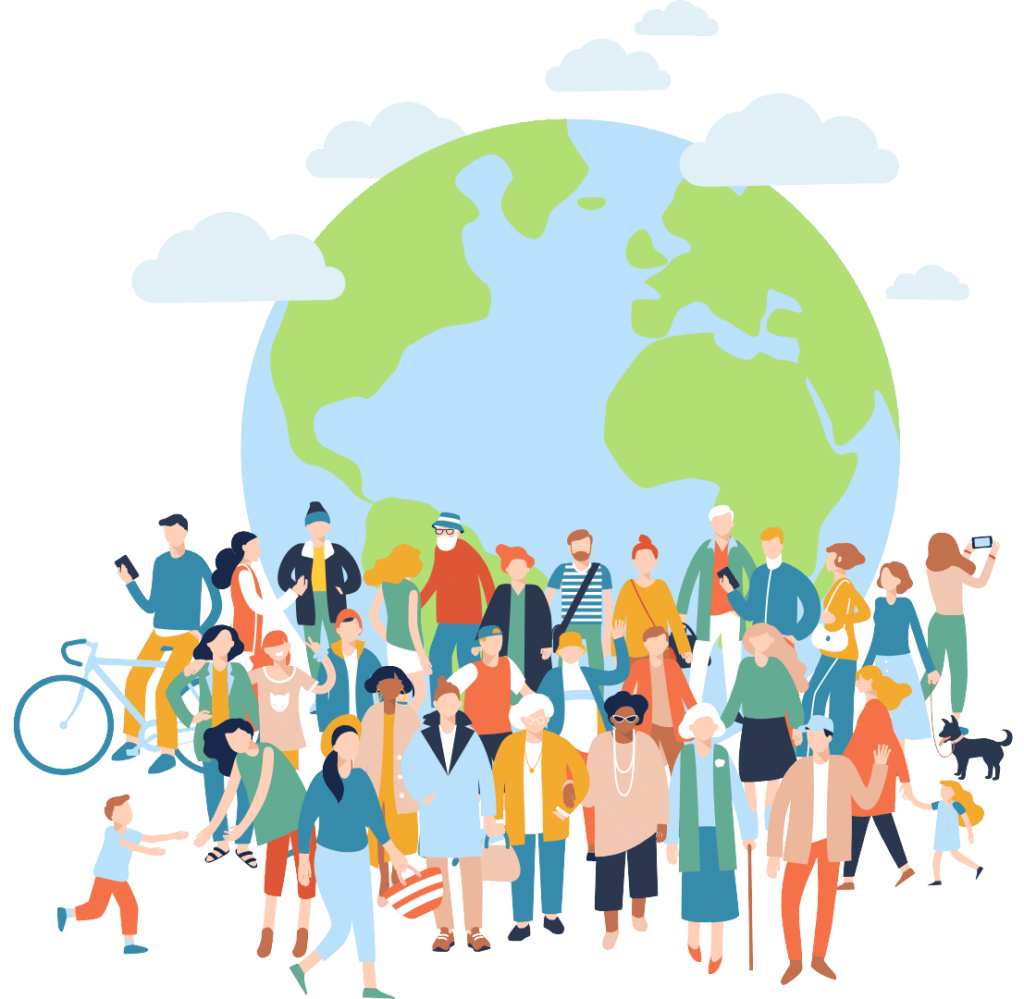 Foule s'engageant pour la planète, manifestation, communauté écologie