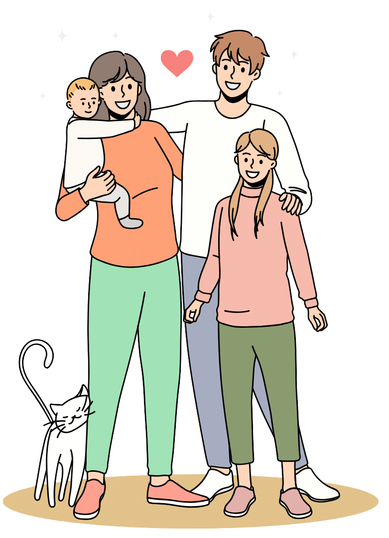 Famille unie écologie