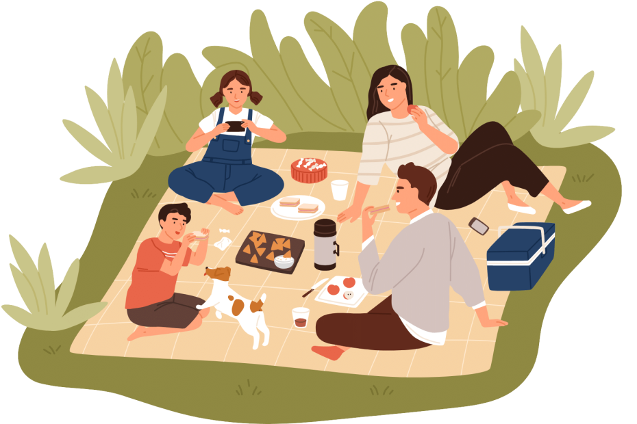 Prendre son temps et profiter dans la nature en famille